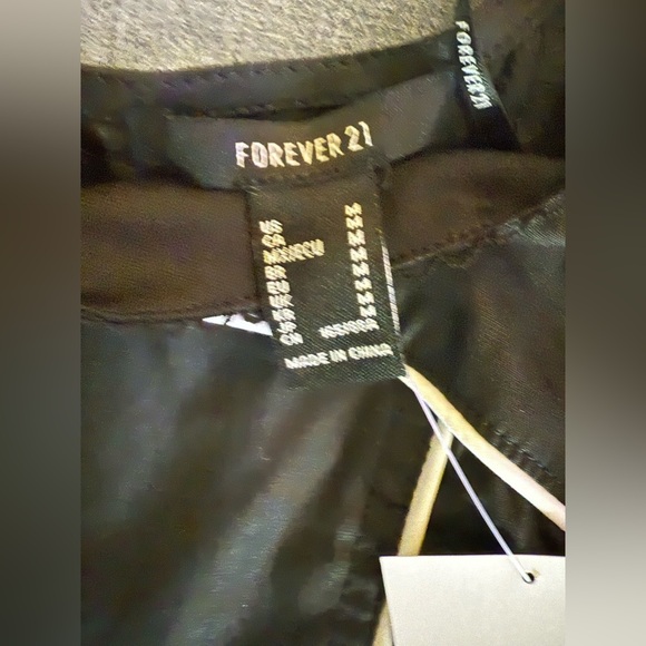 Forever 21 Womens Black Corset Cropped Tank Top SZ MD New Bow Summer Coquette - Picture 4 of 8